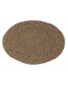 Natuurlijke bruine placemat - D.40 cm