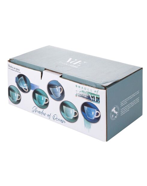 Service à café Baita Aqua bleu - 6 personnes