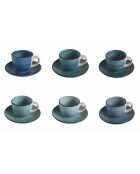 Service à café Baita Aqua bleu - 6 personnes