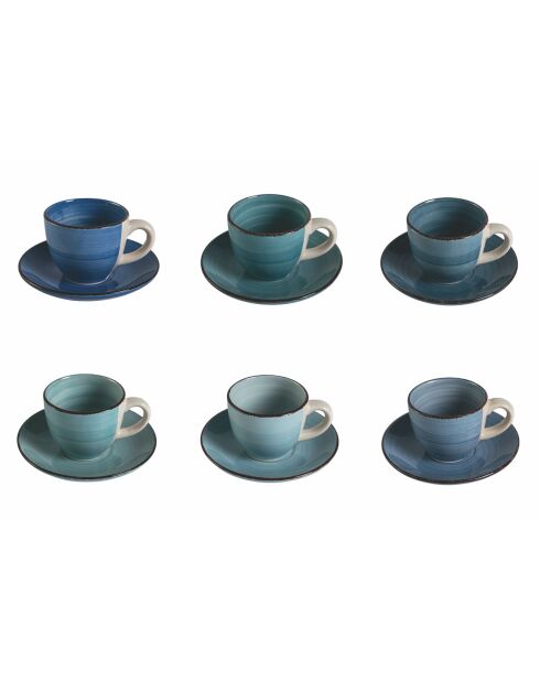 Service à café Baita Aqua bleu - 6 personnes