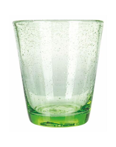 6 groene waterglazen Cancun - 33 cl
