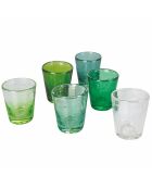 6 groene waterglazen Cancun - 33 cl