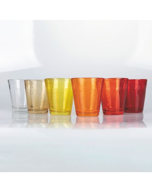 6 rote Schnapsgläser Cancun Sunset - 33 cl