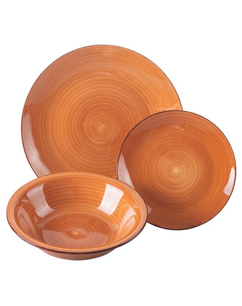 Set de vajilla Baita Brown - 18 piezas