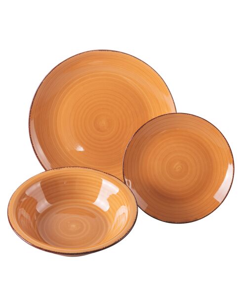 Set de vajilla Baita Brown - 18 piezas