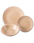 Set de vajilla Baita Brown - 18 piezas