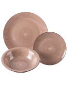 Set de vajilla Baita Brown - 18 piezas