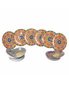 Service de table en Porcelaine Solé mio multicolore - 18 pièces