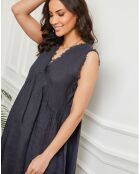 Robe 100% Lin Aily bleu marine