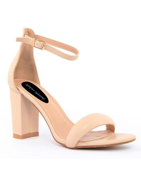 Beigefarbene Sandalen Carlota - 8,5 cm Absatz