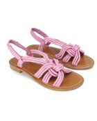 Sandales en Cuir Chennai roses