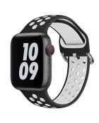 Bracelet pour Apple Watch 42/44 et 45 mm noir/blanc