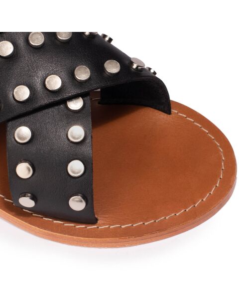 Sandales en Cuir Pune noires