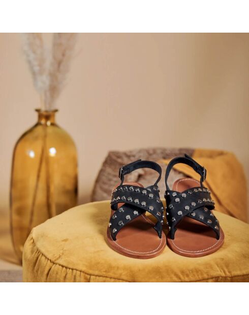 Sandales en Cuir Pune noires