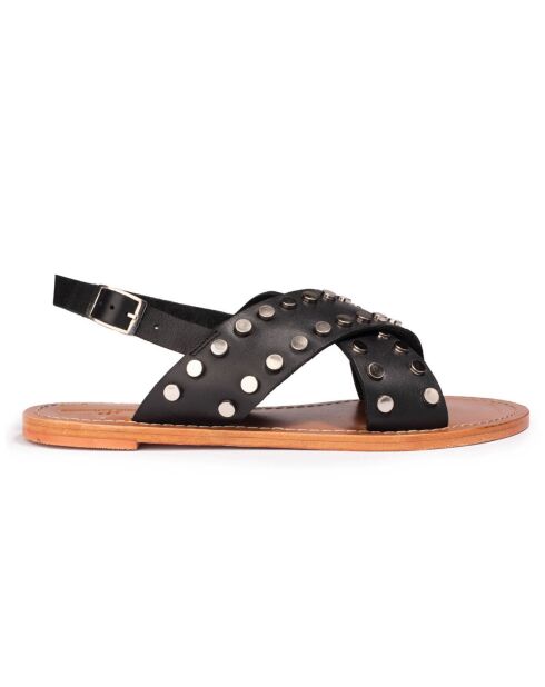 Sandales en Cuir Pune noires
