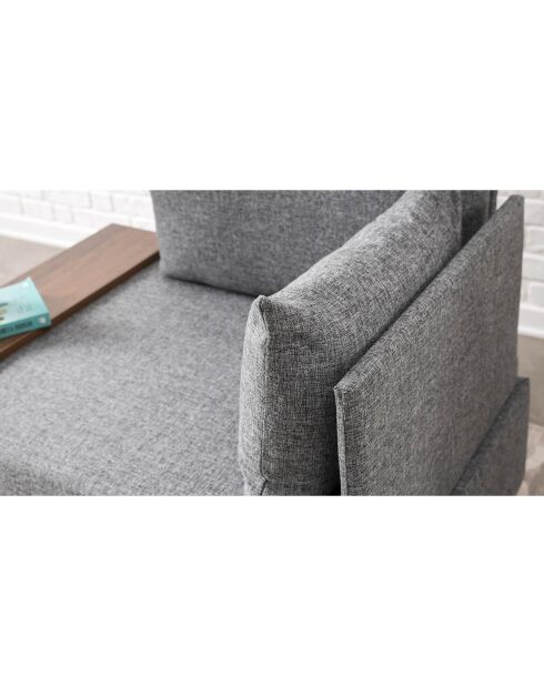 Fauteuil Droite Fly gris - 100x80x75 cm