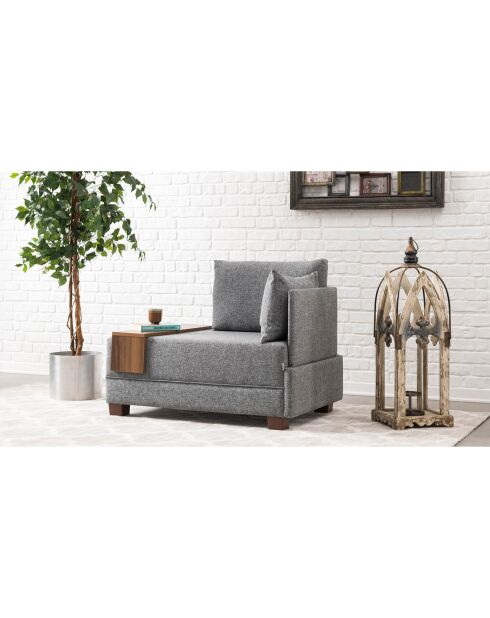 Fauteuil Droite Fly gris - 100x80x75 cm