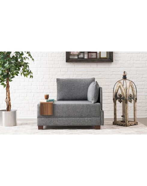 Fauteuil Droite Fly gris - 100x80x75 cm