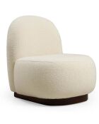 Fauteuil bouclette Tina blanc - 74x75x85 cm