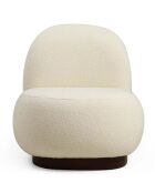 Fauteuil bouclette Tina blanc - 74x75x85 cm