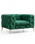 Fauteuil Como vert - 108x90x70 cm