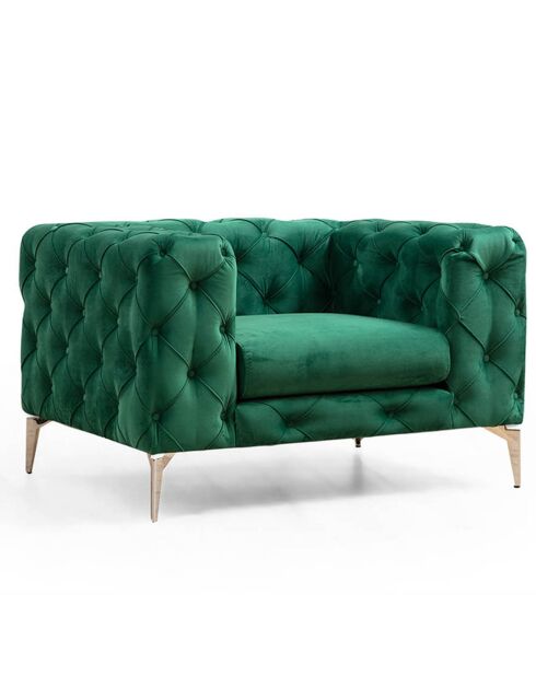 Fauteuil Como vert - 108x90x70 cm