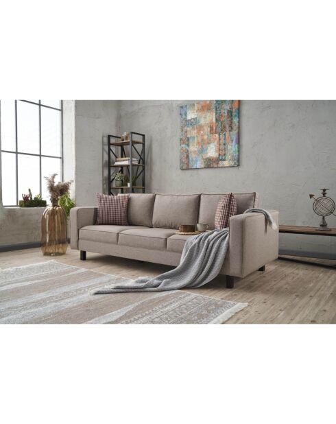 Canapé 3 places Kale crème - 222x91x83 cm