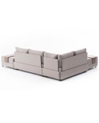 Canapé d'angle gauche convertible Fly crème - 210x70x280 cm