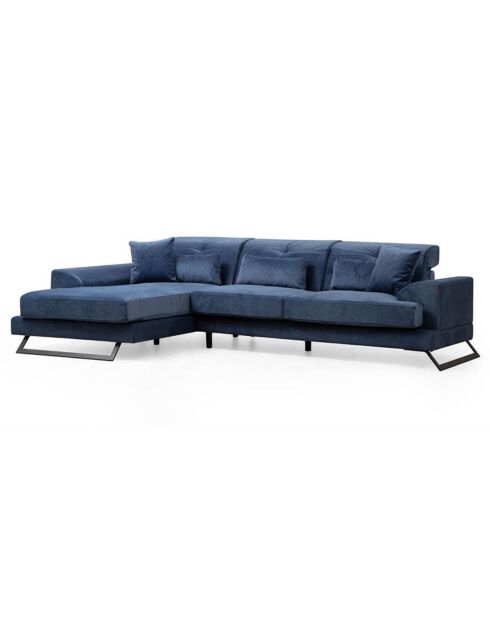 Canapé d'angle gauche Frido bleu marine - 190x308x100x92 cm