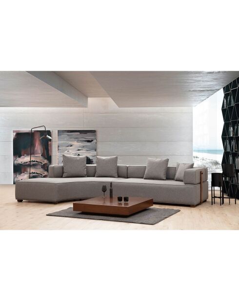 Canapé d'angle gauche Gondol-1 gris - 105x180x105x70 cm