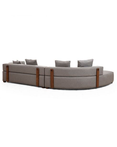 Canapé d'angle gauche Gondol-1 gris - 105x180x105x70 cm