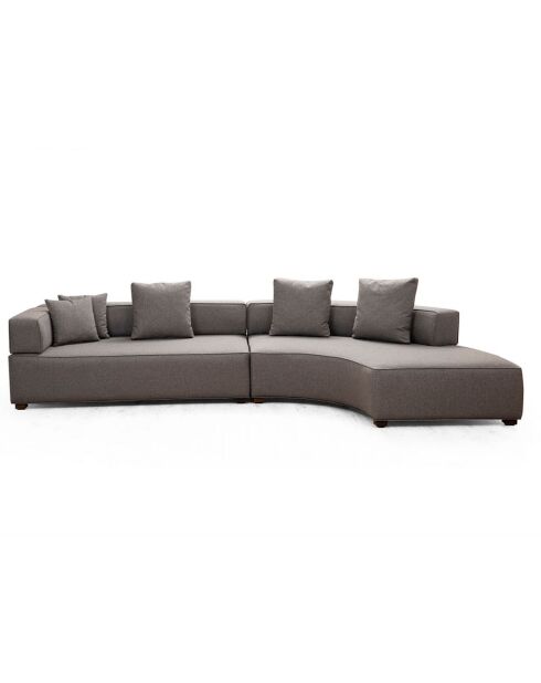 Canapé d'angle droit Gondol-1 gris - 180x105x105x70 cm