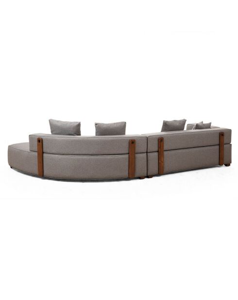 Canapé d'angle droit Gondol-1 gris - 180x105x105x70 cm