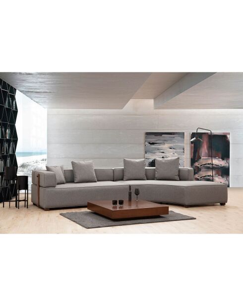 Canapé d'angle droit Gondol-1 gris - 180x105x105x70 cm