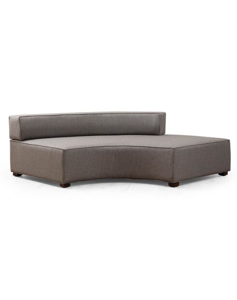 Coin demi-lune 2 modules Gondol-2 gris - 360x105x105x70 cm
