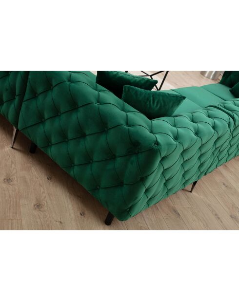 Canapé d'angle droit Como vert - 270x310x90x73 cm