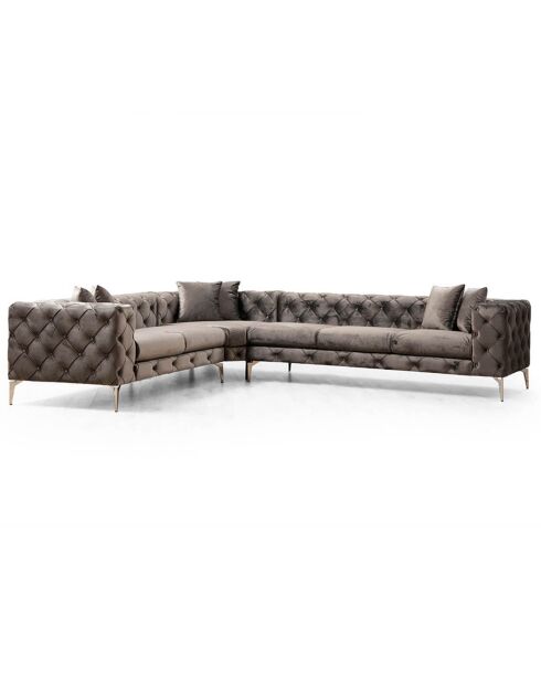 Divano angolare destro Como antracite - 270x310x90x73 cm