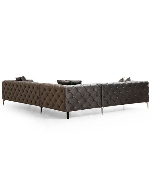 Divano angolare destro Como antracite - 270x310x90x73 cm