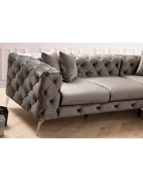 Divano angolare destro Como antracite - 270x310x90x73 cm