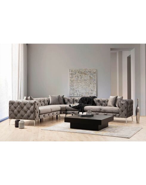Divano angolare destro Como antracite - 270x310x90x73 cm
