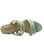 Mules Cristina vertes - Talon 7.5 cm