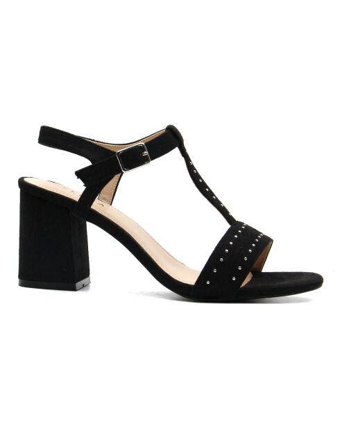 Slingbacks Carita noir/argenté - Talon 7.5 cm