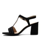 Slingbacks Carita noir/argenté - Talon 7.5 cm