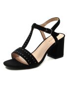 Slingbacks Carita noir/argenté - Talon 7.5 cm