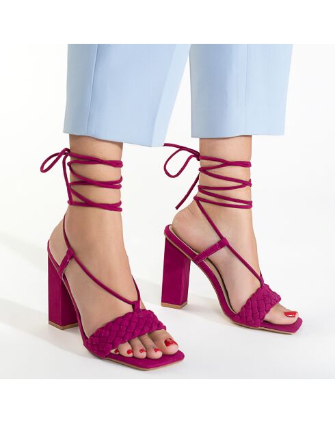 Slingback fucsia Chahra - tacco 10,5 cm