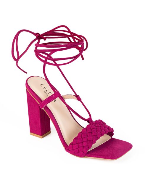 Slingback fucsia Chahra - tacco 10,5 cm