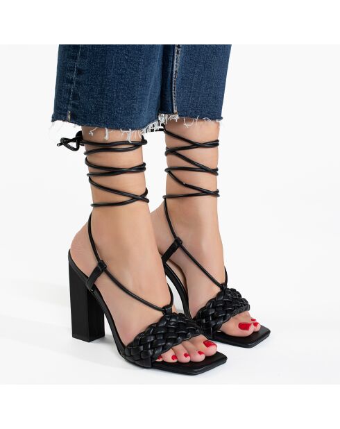 Slingbacks Chahra noires - Talon 10.5 cm