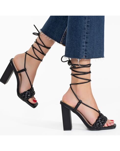 Slingbacks Chahra noires - Talon 10.5 cm