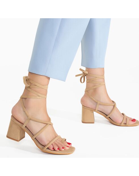 Slingback Callista marroni - tacco 6,5 cm