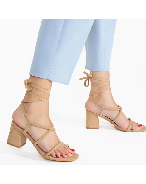 Slingbacks Callista marron - Talon 6.5 cm